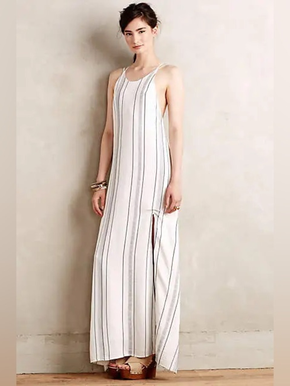 Anthropologie Lillia Maxi Dress in white